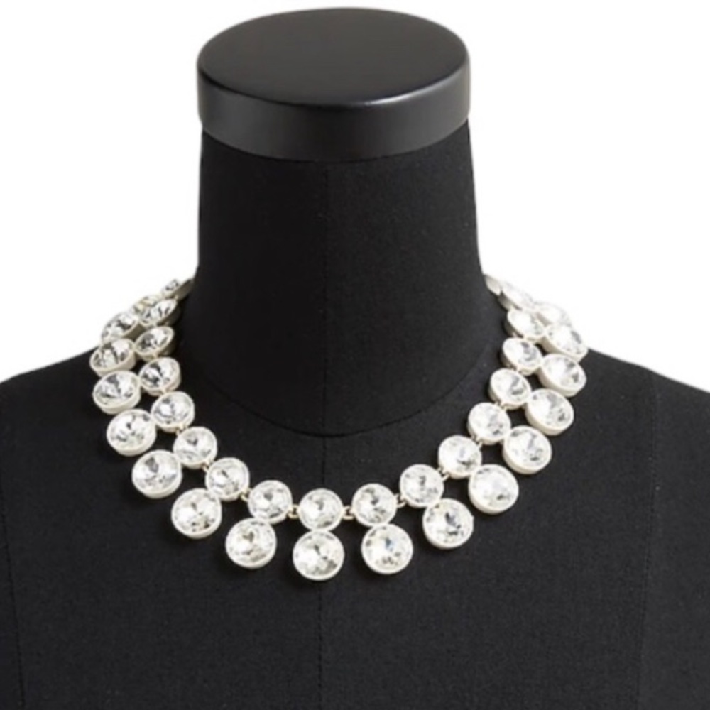 J. Crew Crystal Double Drop Necklace - Picture 3 of 10
